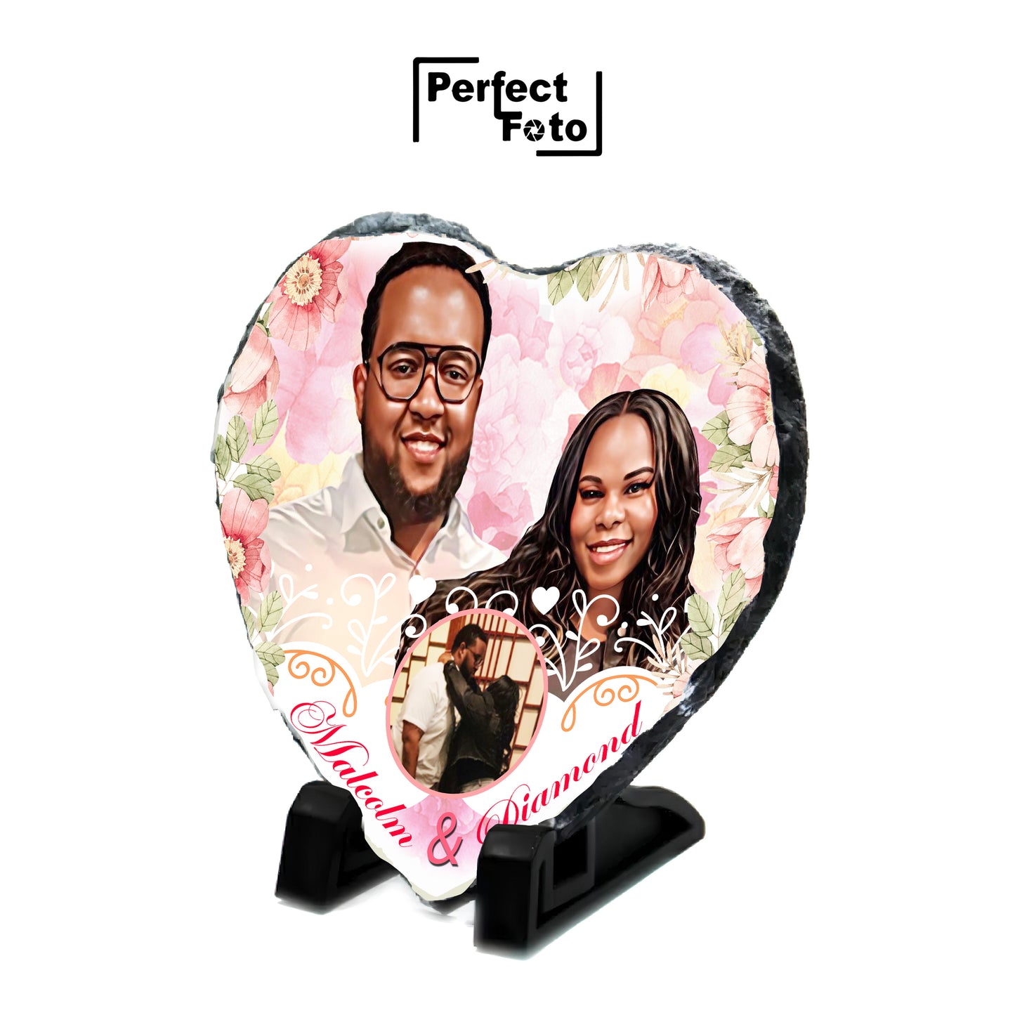 Custom Made Heart Slate Rock Design 2