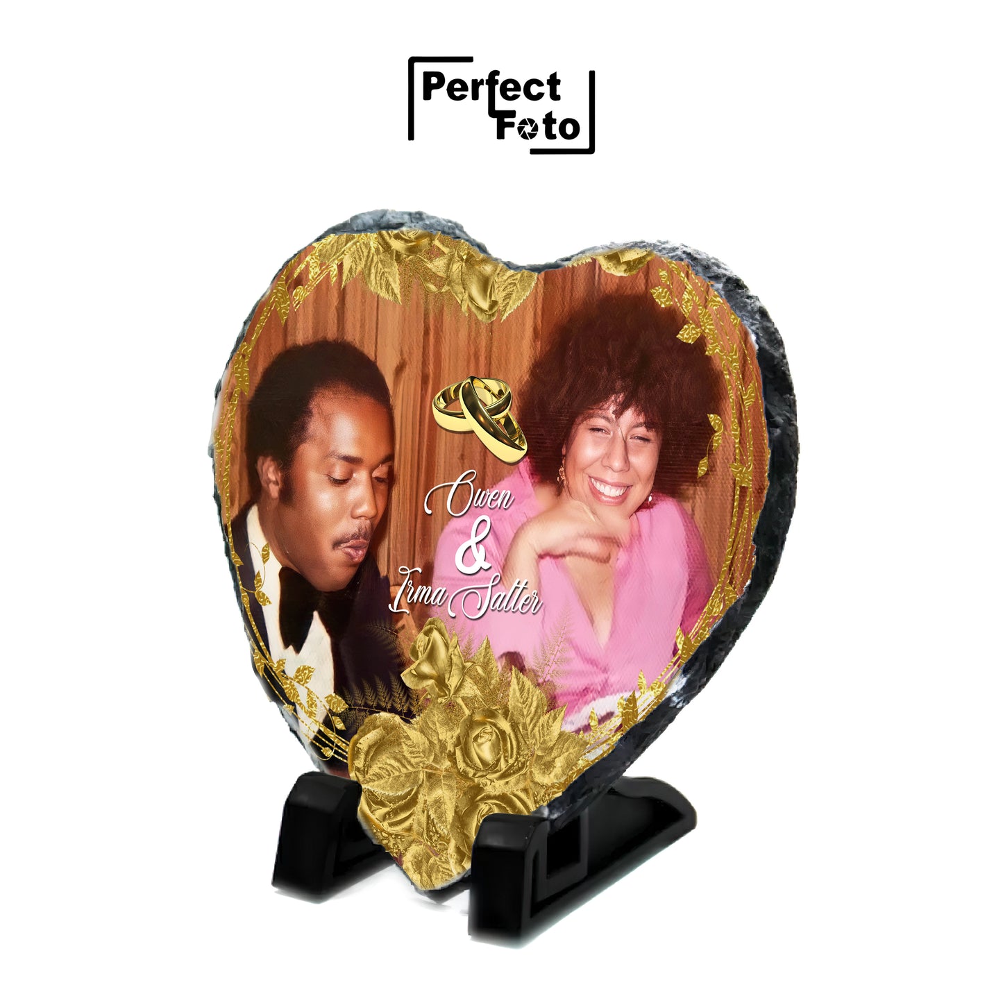 Custom Made Heart Slate Rock Design 4