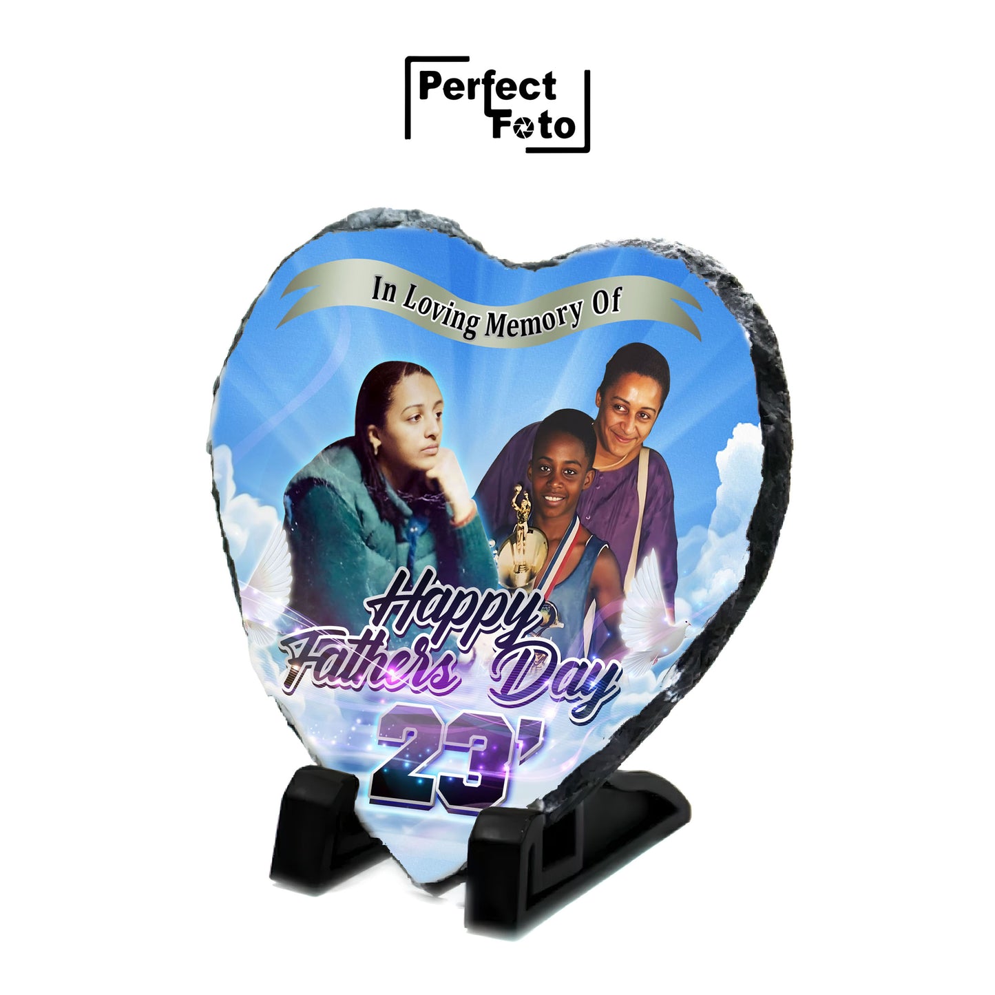 Custom Made Heart Slate Rock Design 7