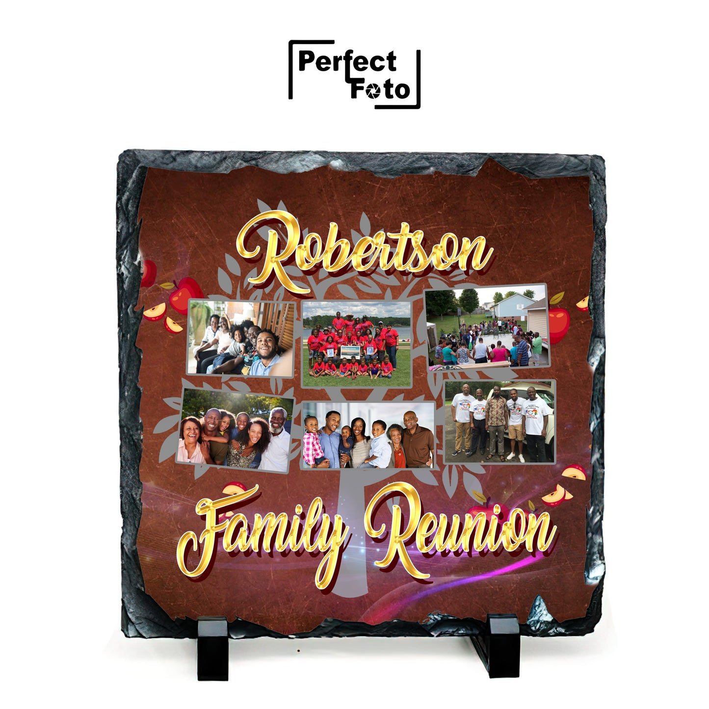 Custom Made Square Slate Rock Design 7