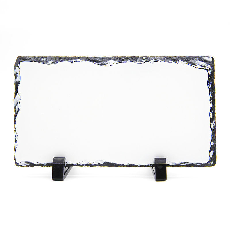 Custom Memorial Rectangle Slate Rock – Design 1