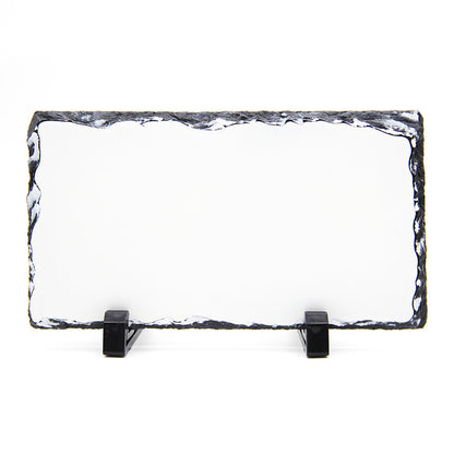 Custom Memorial Rectangle Slate Rock – Design 1