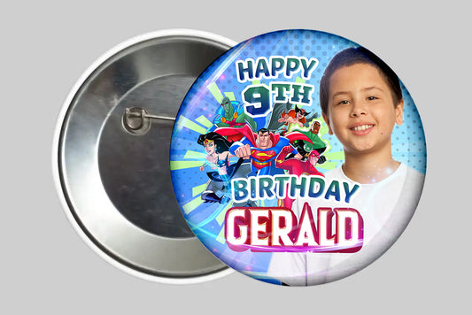 Custom Birthday Button Pin - Design 2
