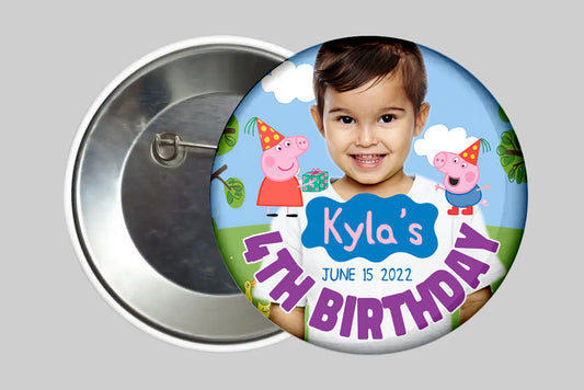 Custom Birthday Button Pin - Design 3