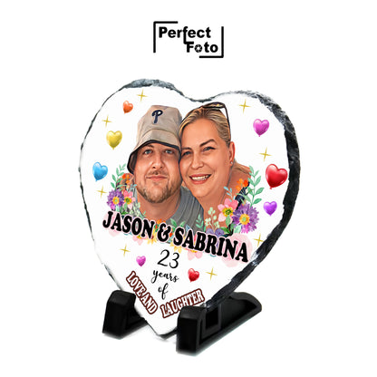 Custom Made Heart Slate Rock Design 6