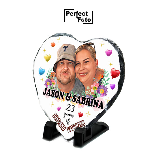 Custom Made Heart Slate Rock Design 6