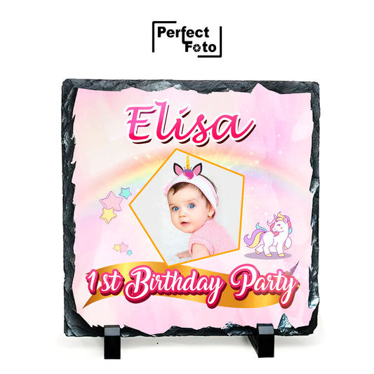 Custom Made Square Slate Rock Design 5