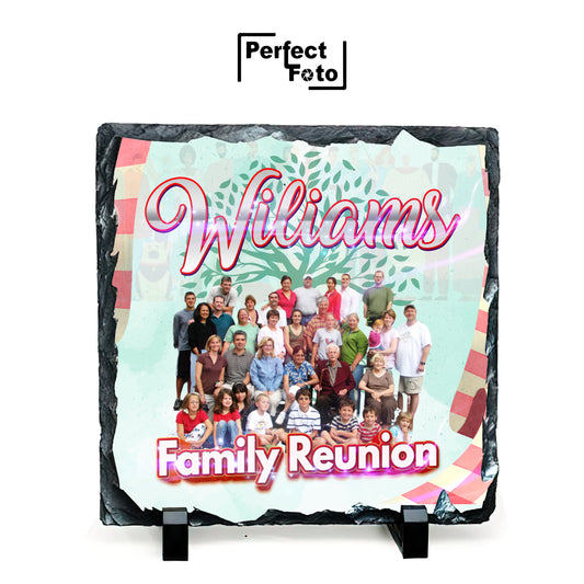 Custom Made Square Slate Rock Design 6