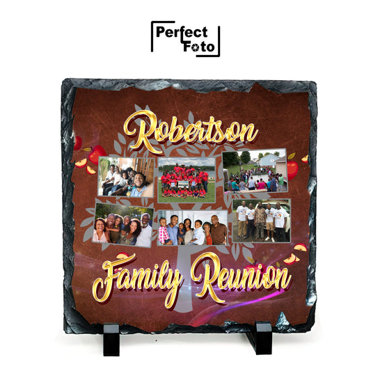 Custom Made Square Slate Rock Design 7