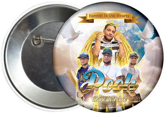 Custom Memorial Button Pin - Design 5