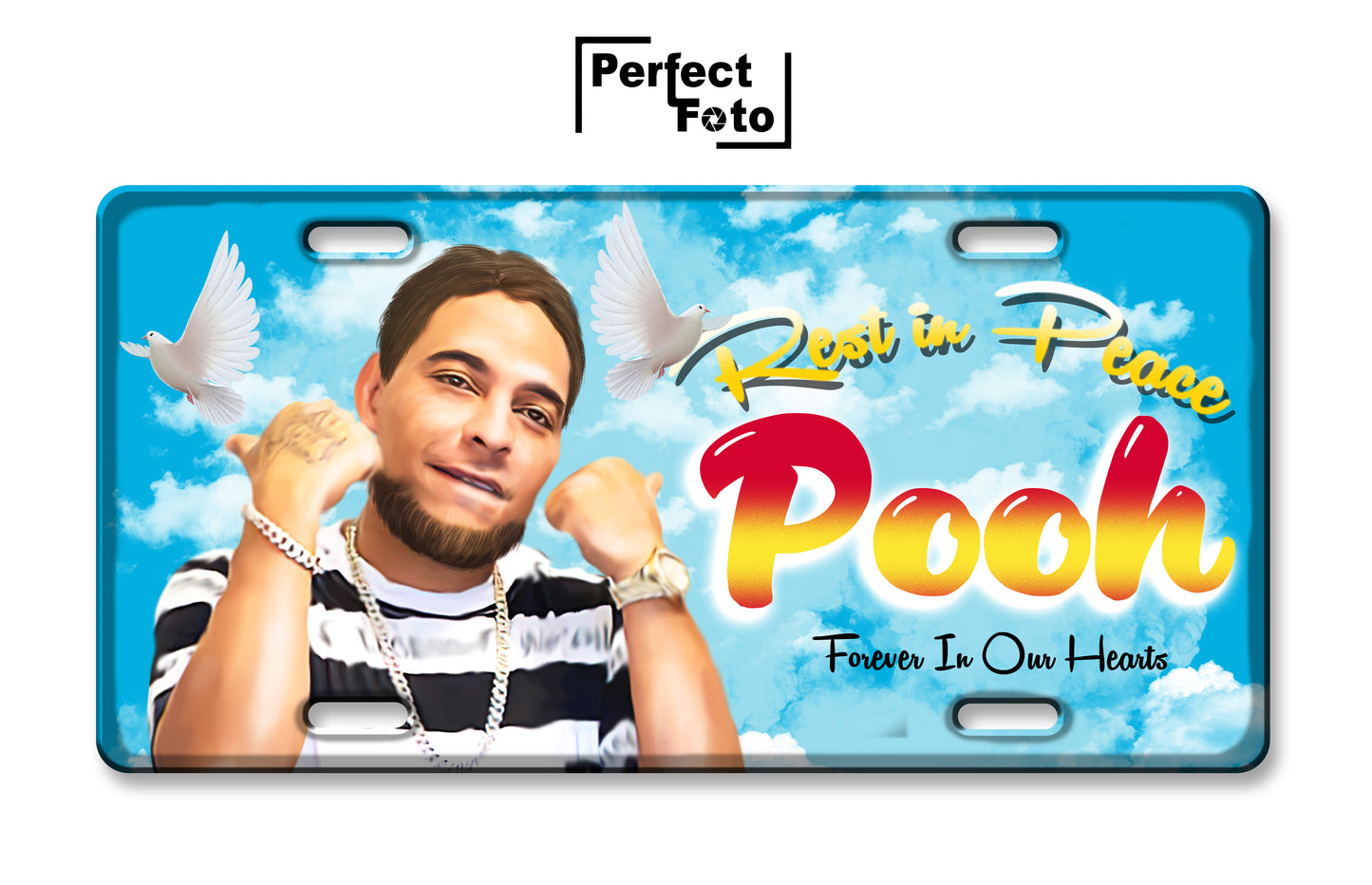 Custom Memorial License Plate - Design 11