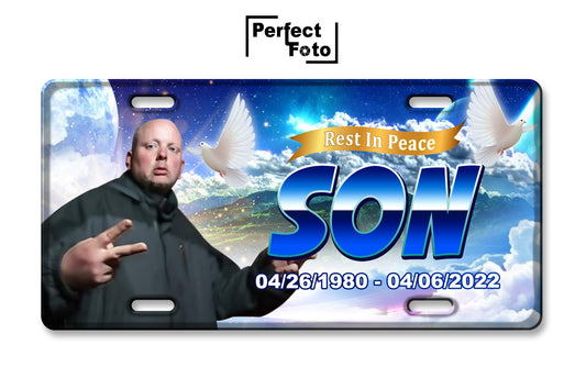Custom Memorial License Plate - Design 12