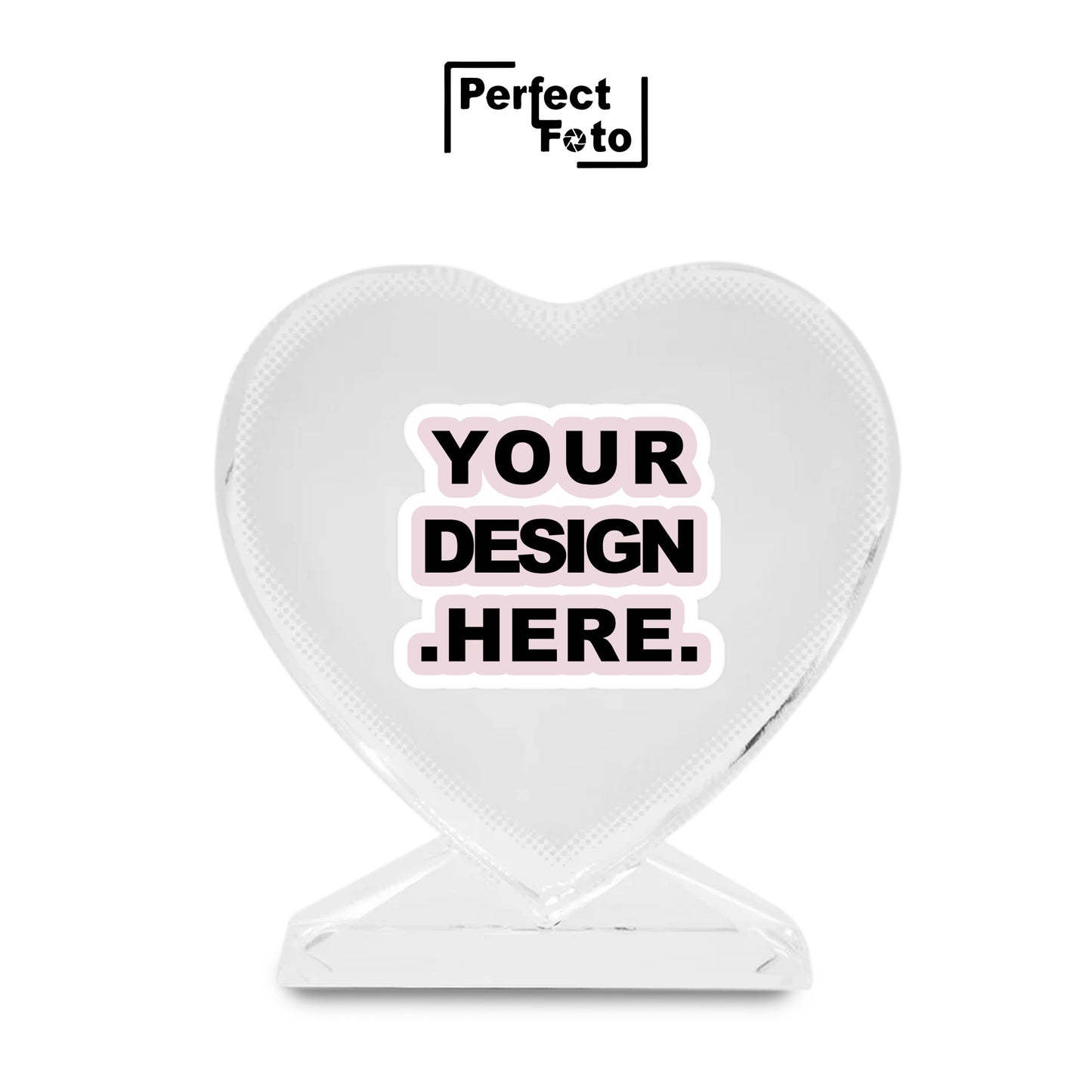 Crystal Heart Photo Block – Upload Your Photo