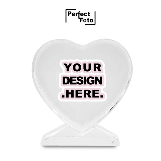 Crystal Heart Photo Block – Upload Your Photo