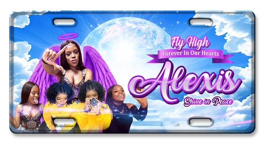 Custom Memorial License Plate - Design 7