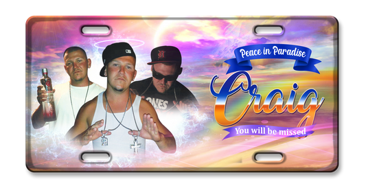 Custom Memorial License Plate - Design 5