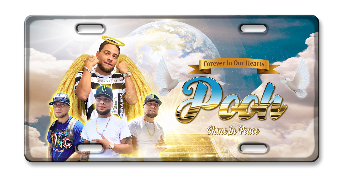 Custom Memorial License Plate - Design 2