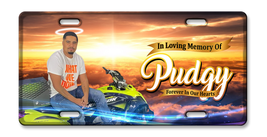 Custom Memorial License Plate - Design 1